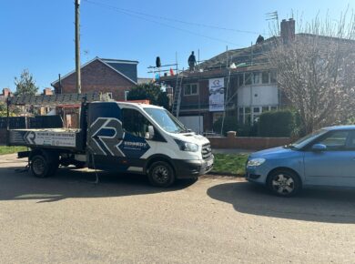 A van outside a house | Kennedy Roofing York